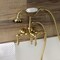 Kingston Brass AE19T7 3-3/8 Inch Wall Mount Tub Faucet with Hand Shower, Brushed Brass AE19T7 - alternate 2